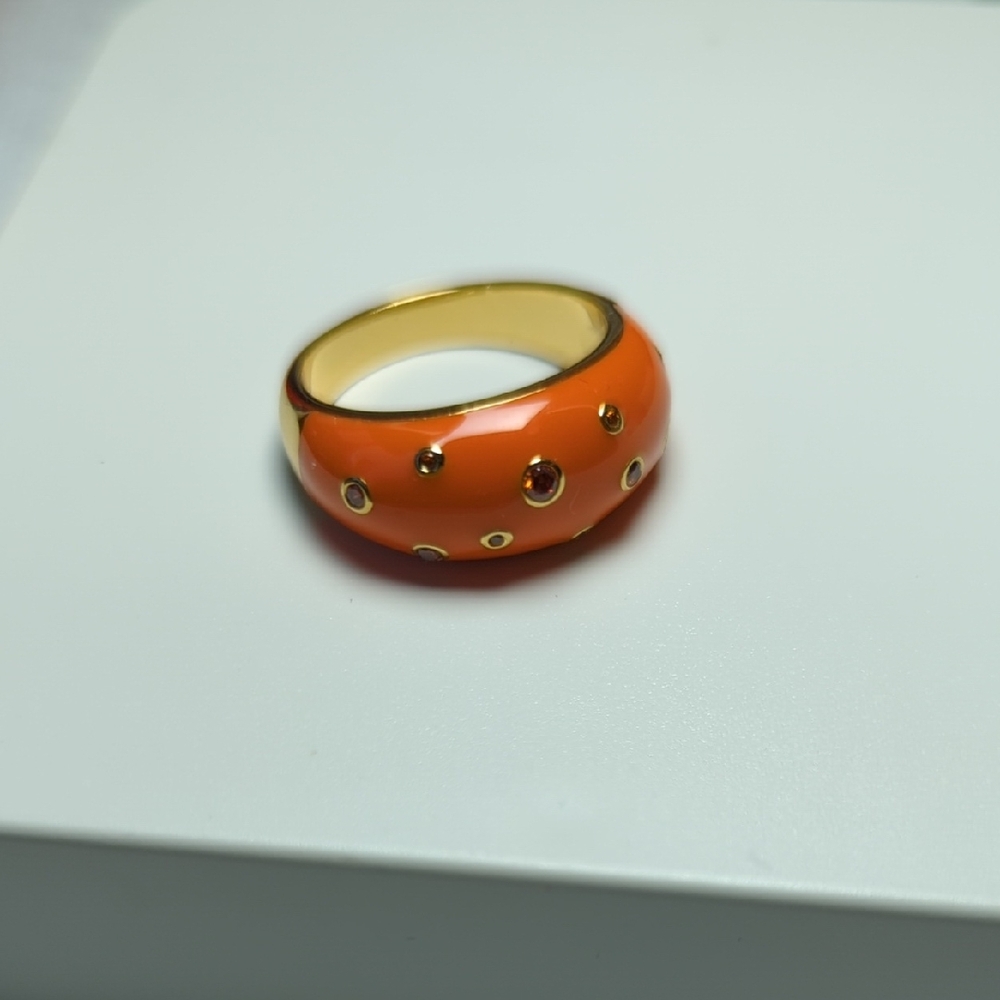 Jewelry Archives - Vibrant Orange Gold-Tone Ring